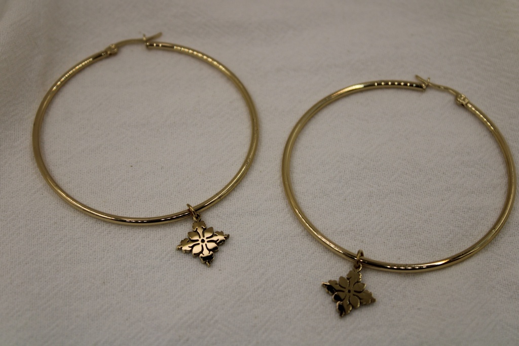 Kaute Tivaevae Hoop Earrings GOLD