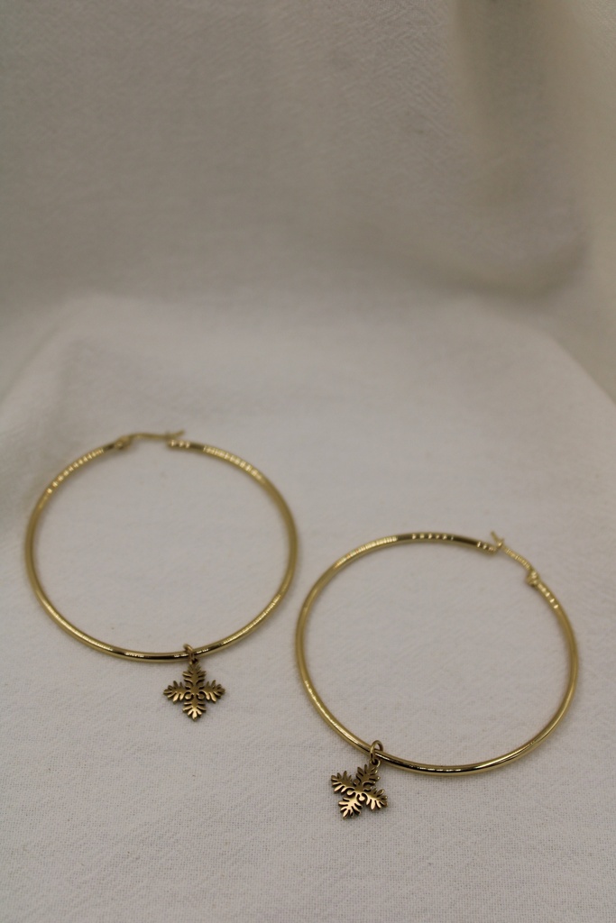 Kuru Tivaevae Hoop Earrings GOLD