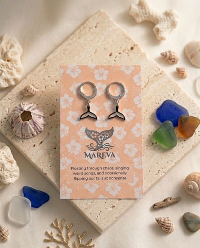 Whale Tale Earrings SILVER