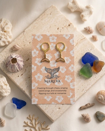 Whale Tale Earrings GOLD