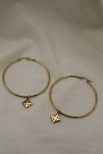 'Ara Tivaevae Hoop Earrings GOLD