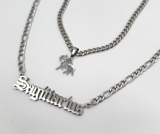 Sagittarius Zodiac Necklace - Silver