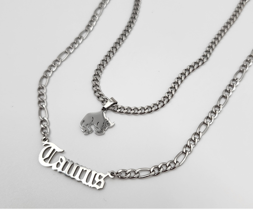 Taurus Zodiac Necklace - Silver