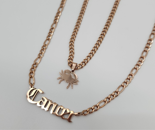 Cancer Zodiac Necklace - Rose Gold