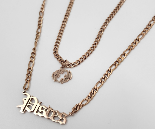 Pisces Zodiac Necklace - Rose Gold