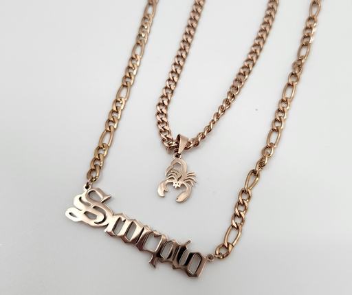 Scorpio Zodiac Necklace - Rose Gold